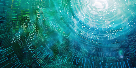 abstract blue digital background, ai generated.