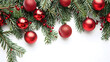 © wanchai - A white background with red boxes and stars hanging from the ceiling. The image conveys a festive and joyful mood, likely for a holiday celebration