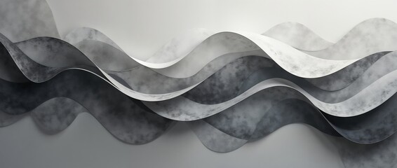 Abstract grayscale wave pattern
