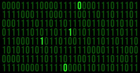 green binary code	
