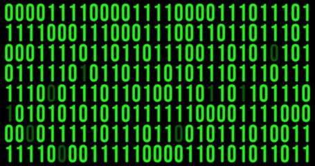 green binary code	
