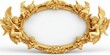 © Nijat - A golden oval picture frame decorated with angels, shown against a plain white background. You can easily cut out the frame from this image.