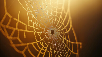 spider web in the morning