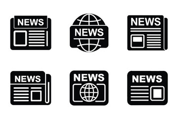 Wall Mural - News icon bundle set in vector