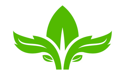 Wall Mural - green plant vector icon logo