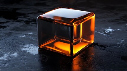 Metallic 3D 6.6 with glossy reflections on a dark background