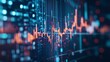 © Sunny - Stock Market Graph with Upward Arrows on a Dark Blue Background Representing Financial Growth and Trend