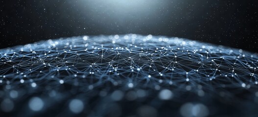 Poster - Digital global connected network Internet of things IOT cloud computing cybersecurity 3D illustration