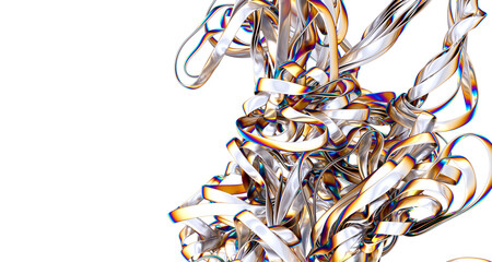 Poster - Radiant Chromatic Palette: An Enchanting 3D Journey of Colors