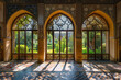 © tayyaba - interior of a mosque with soothing environment and large windows with green views