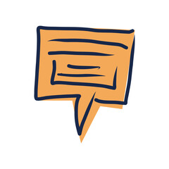 Aufkleber - Speech bubble in flat design. Online message feedback for podcast show. Vector illustration isolated.
