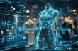 © YouraPechkin - Digital fashion display showcasing a holographic mannequin in a modern retail environment