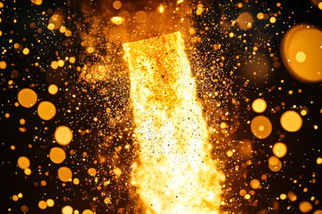 Wall Mural - fire is shooting out of a tube and the smoke is creating a lot of sparks. the image has a lot of ene