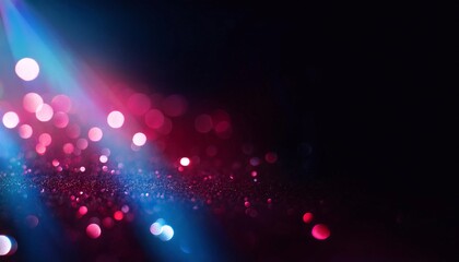 Wall Mural - color bokeh light. defocused glow overlay. blur pink blue red neon glow flecks and particles soft te