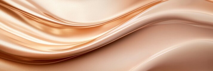 Wall Mural - a gold and cream colored fabric with a wave pattern