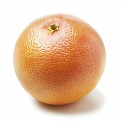 Wall Mural - Pink grapefruit on a white background showing the texture of the skin