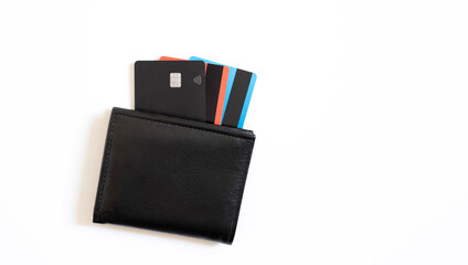 Leather wallet, wallet with credit cards