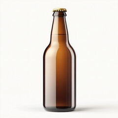 Wall Mural - Brown Beer Bottle Isolated