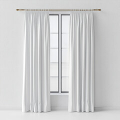 Wall Mural - Window Curtain Isolated