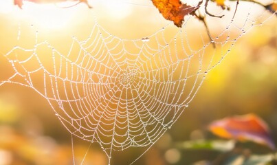 Dew Drops on a Spiderweb