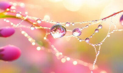 Dew Drops on a Spiderweb