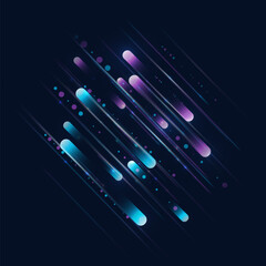 Leinwandbilder - Modern style abstract background, purple and blue colors. Trendy geometric abstract design.