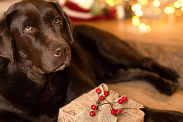 perro navideño