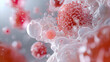 © Anna - sarcoma cells in a biological environment. Scientific and medical concept for cancer research and cellular structure