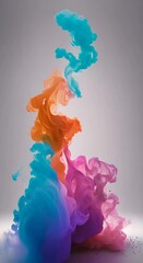 Wall Mural - colorful smoke 4k vertical