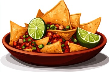 Sticker - Nachos served with a lime slice