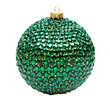 © SappiStudio - A shiny green Christmas ornament, green Christmas ball, festive decoration isolated on transparent background