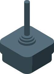 Poster - Isometric view of a retro joystick, evoking nostalgia for classic arcade and console gaming