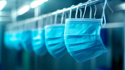 Aufkleber - An automated line of disposable medical masks makes it possible for these masks to respond to a coronavirus outbreak around-the-clock as the new coronavirus pneumonia spreads throughout the world