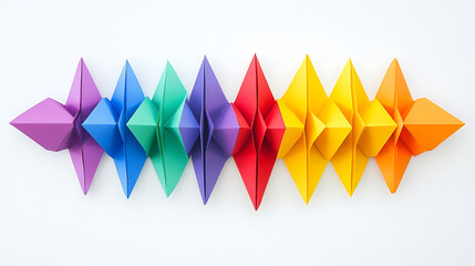 Aufkleber - A set of colorful paper napkins is displayed against a white background, viewed from the top, in a banner design format