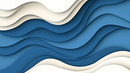 Leinwandbilder - Abstract blue background with white space for text bright blue and white colors, beautiful blue curves and shapes, smooth lines, elegant curves, curved lines, smooth curves