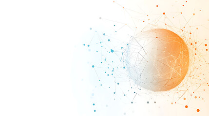Poster - Abstract global network concept with planet Earth and connecting lines and dots, a technology background for the internet of things or business exchange