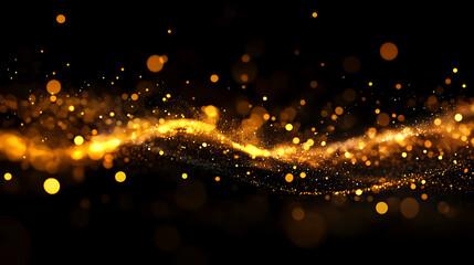 Aufkleber - Fire embers particles over black background, Fire sparks background, Abstract dark glitter fire particles lights, bonfire in motion blur