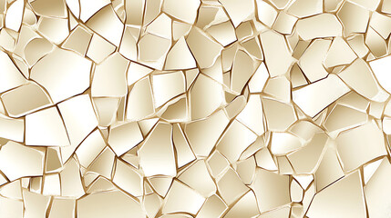 Aufkleber - Seamless pattern of broken tile mosaic, featuring beige tiles suitable for abstract wallpaper or irregular bathroom walls