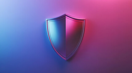 Poster - Shield on a vibrant background symbolizing advanced security and innovative protection solutions, Ideal for cybersecurity, data protection, and safety concepts