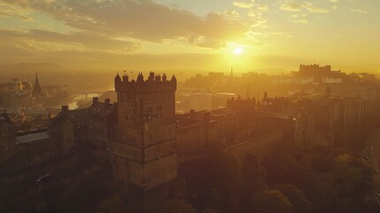 Wall Mural - Edinburgh Castle at Sunset