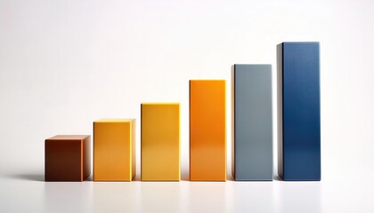 bar chart or bar graph is a chart or graph that presents categorical data with rectangular bars with heights or lengths proportional to the values that they represent.  Isolated on white background