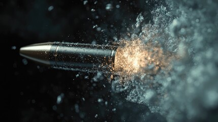 Wall Mural - bullet breaking through water.