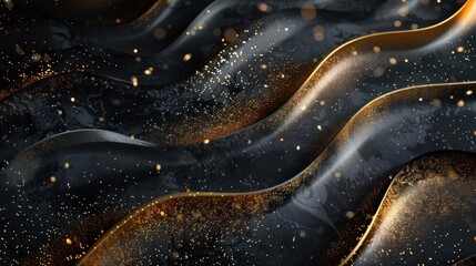 Wall Mural - A digital artwork depicting a mystical cosmic landscape, featuring glowing clouds and stars against a dark backdrop.