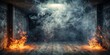 © lapeepon - Dark room filled with smoke and fire , smoke, fire, dark, room, danger, heat, burning, flames, spooky, mystery, dangerous