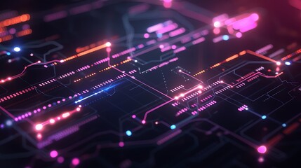 Abstract technology background with binary code