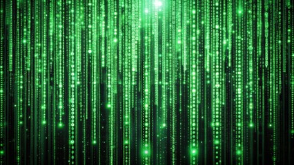 Matrix background with green symbols, technology, data, digital, coding, futuristic, abstract, computer