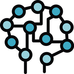 Wall Mural - this vector illustration features a neural network, symbolizing artificial intelligence and machine 