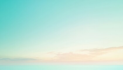 Aufkleber - Pastel Sky Over Calm Ocean Horizon