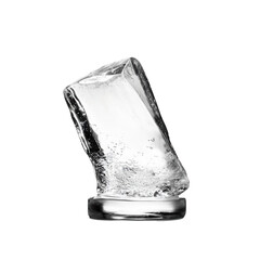 Wall Mural - Capture the beauty of a transparent ice cube on a solid transparent background for stunning visual appeal