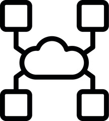 Wall Mural - cloud computing network distributing data to multiple devices, ensuring seamless connectivity and da